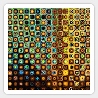 Colorful dots and squares Sticker